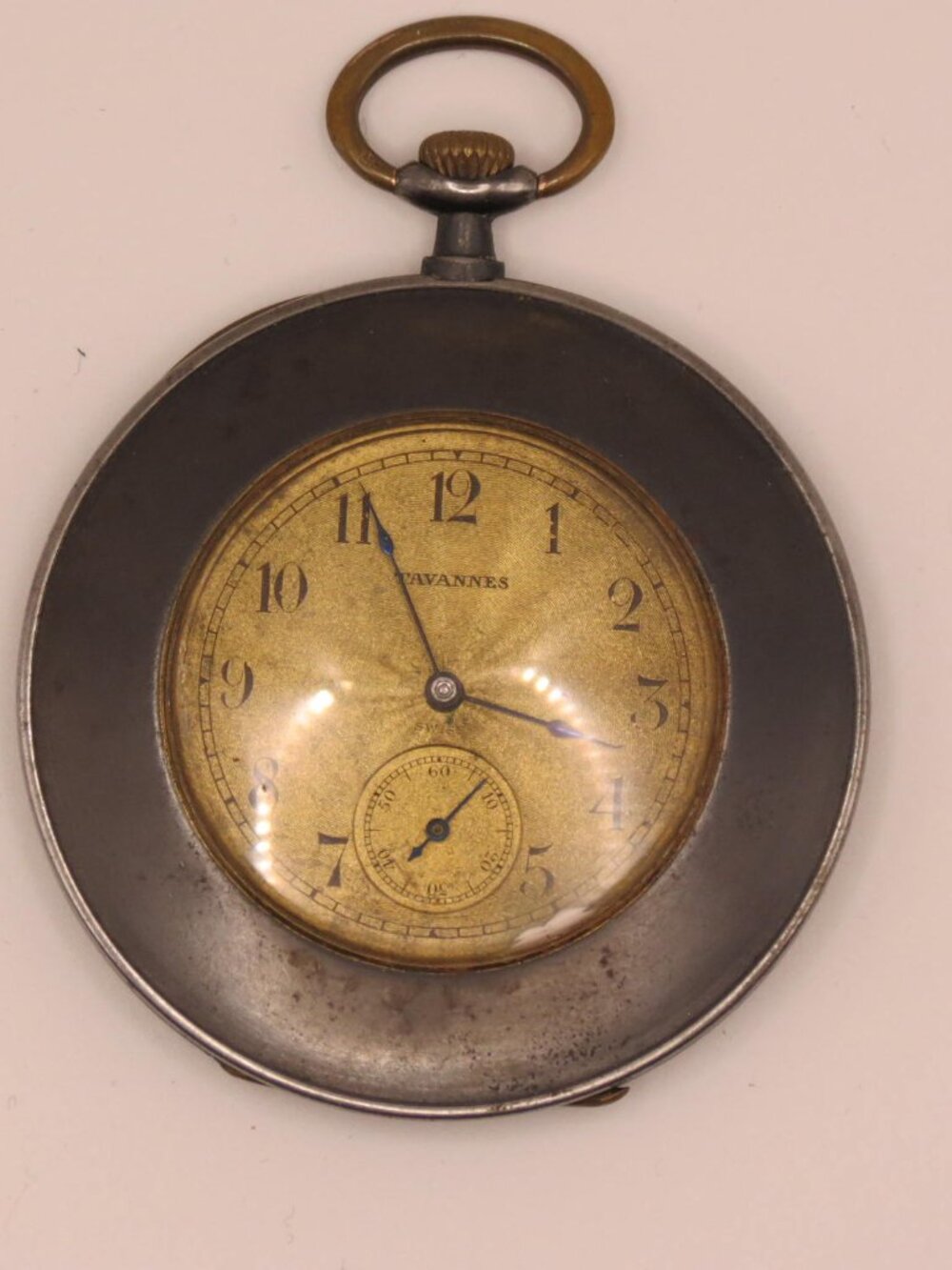 Antique Tavannes Pocket Watch 1910-1930 Sunburst Face Non-Working